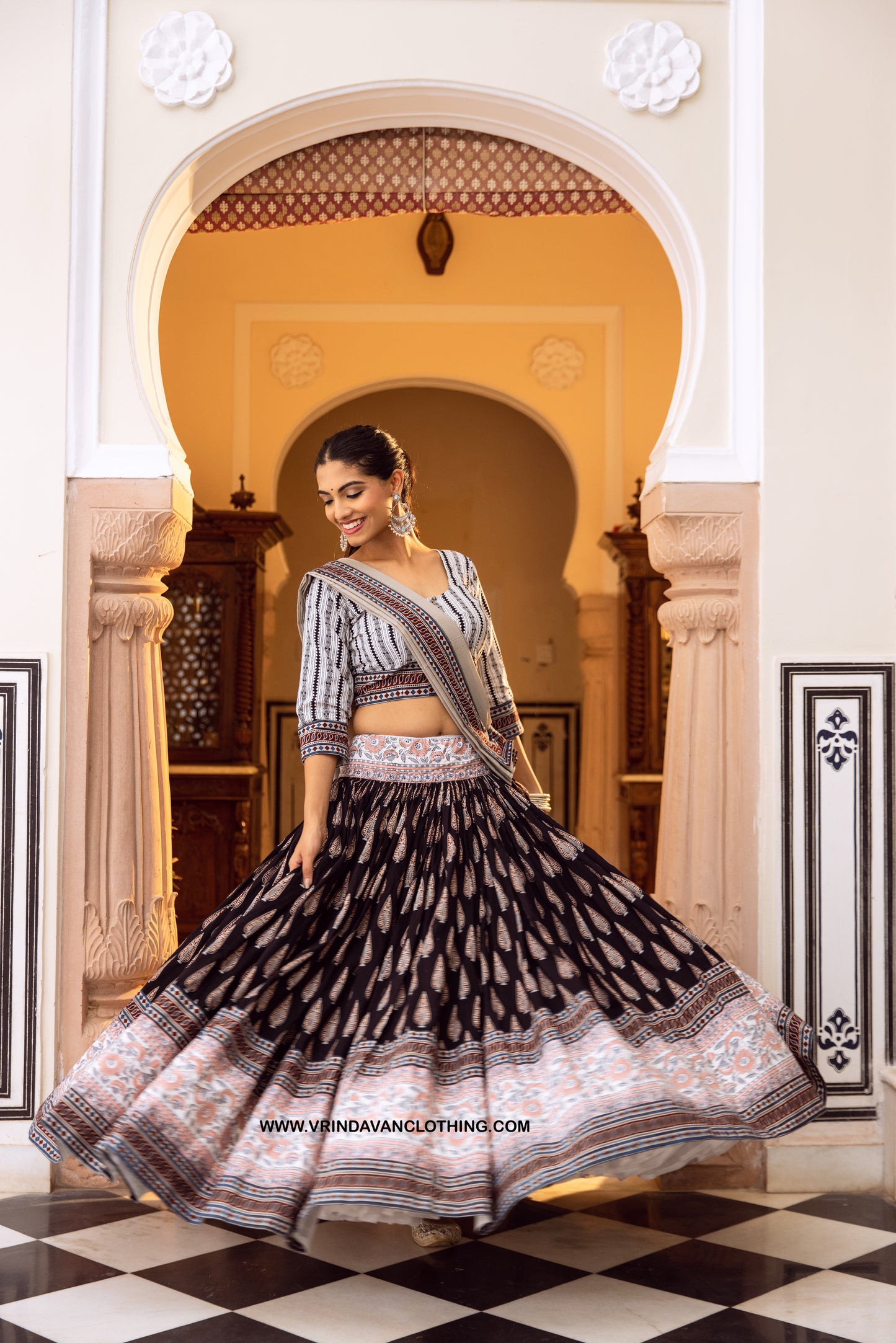 Giri Goverdhan - Gopi Skirt set.