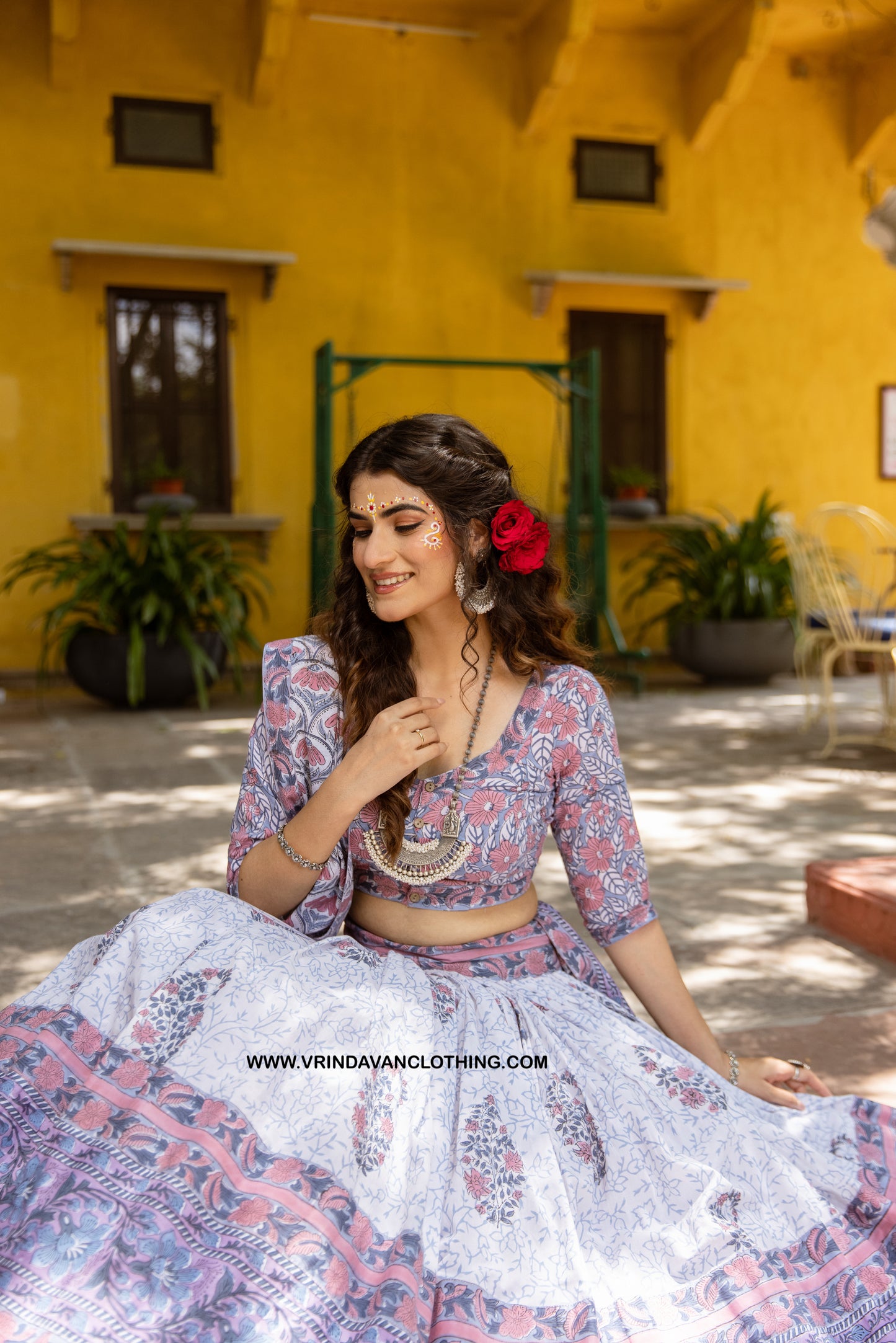 SHWET PUSHP - Gopi Skirt set.