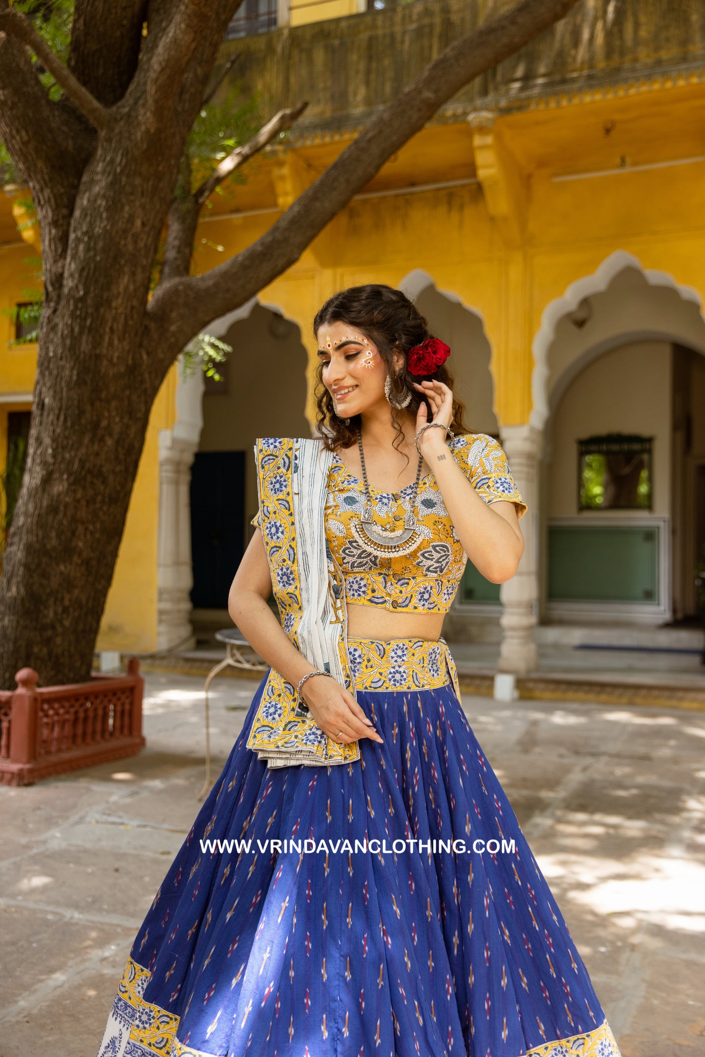 BLUE ORCHID- Gopi skirt set.