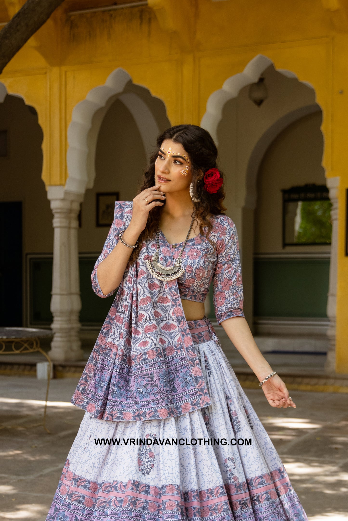 SHWET PUSHP - Gopi Skirt set.