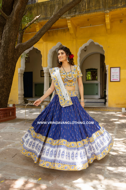 BLUE ORCHID- Gopi skirt set.