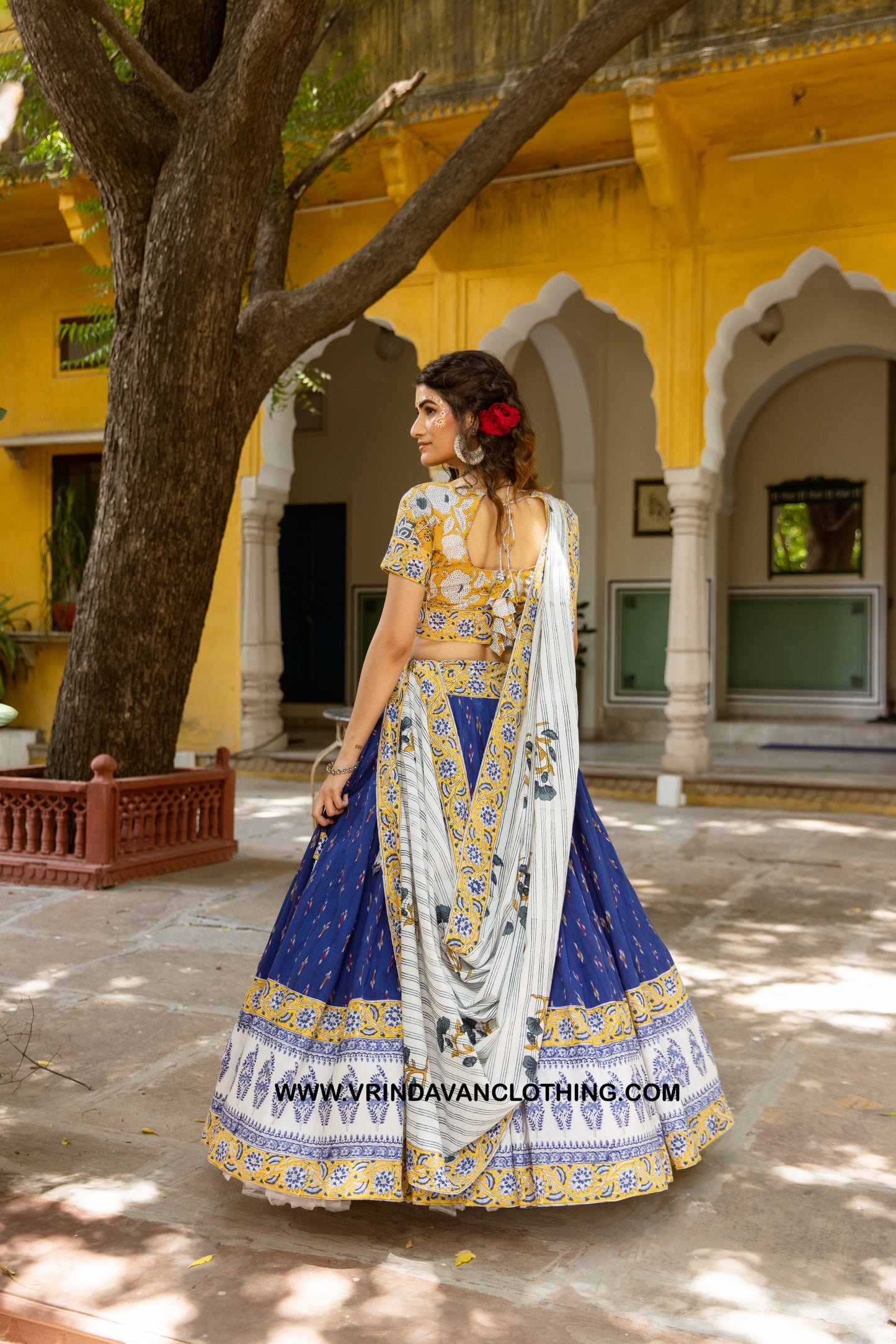 BLUE ORCHID- Gopi skirt set.