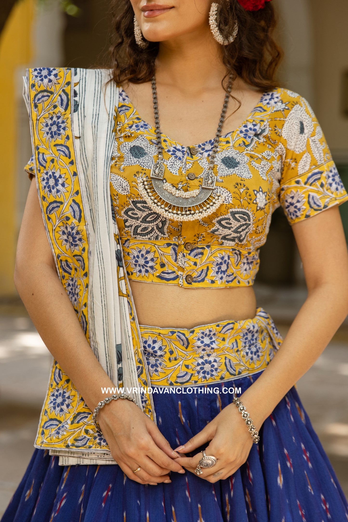 BLUE ORCHID- Gopi skirt set.